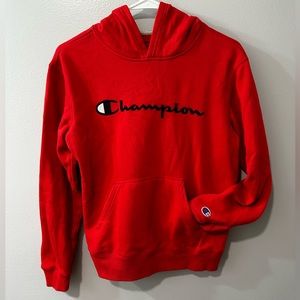 Boys red champion sweater